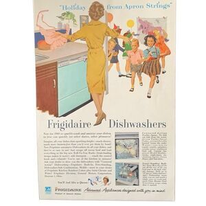 Vintage 1960 Frigidaire Dishwasher You’ll Feel Like A Queen Ad Advertisement